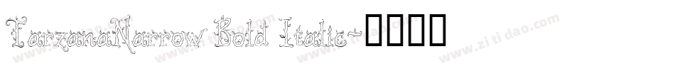 TarzanaNarrow Bold Italic字体转换